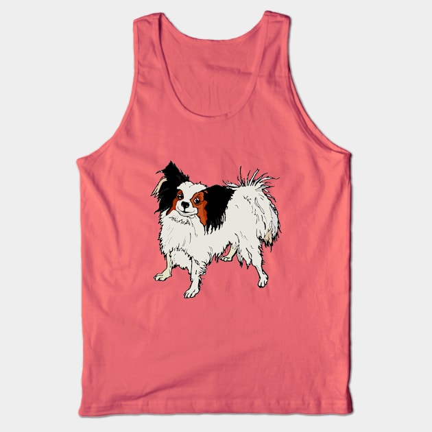 Papillon Dog Tank Top by minniemorrisart